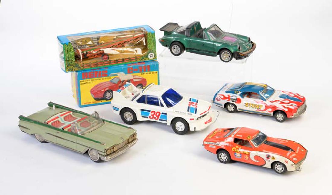 Ichiko, Schuco u.a., 5 Rennwagen + Elastolin (1 of 1)