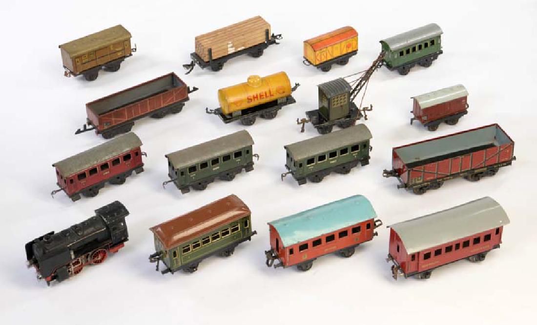 Bub u.a., Konvolut 15 Wagen + Fleischmann Lok (1 of 1)