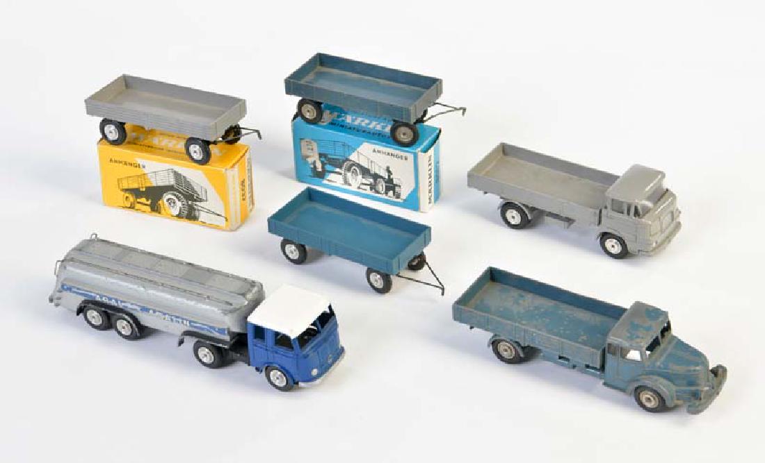 Marklin, 3 LKW + 3 Anhaenger (1 of 1)