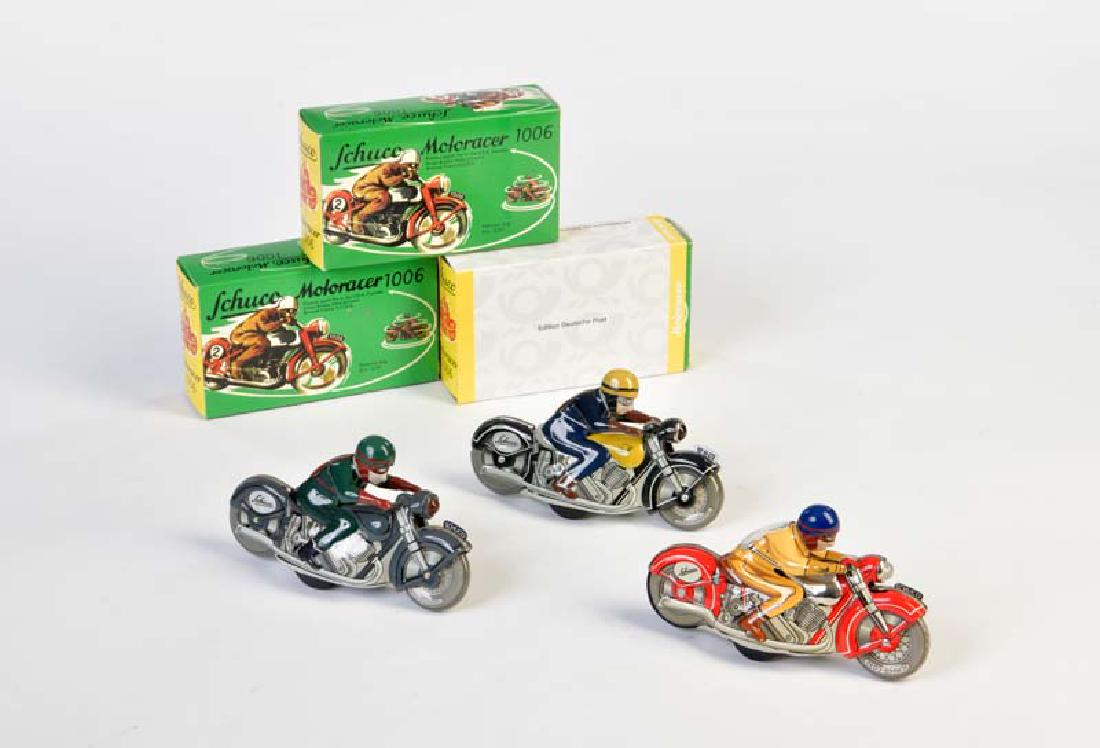 Schuco, 3 Motorraeder Motoracer 1006, verschiedene (1 of 1)
