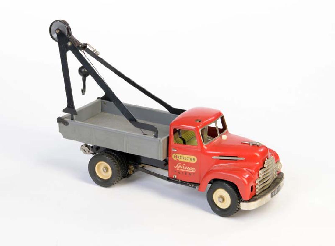 Schuco, Abschleppwagen 6070: Schuco, Breakdown Lorry 6070, W.-Germany, mixed constr., function not checked, steering wheel loose, spotlight left side missing, C 2+