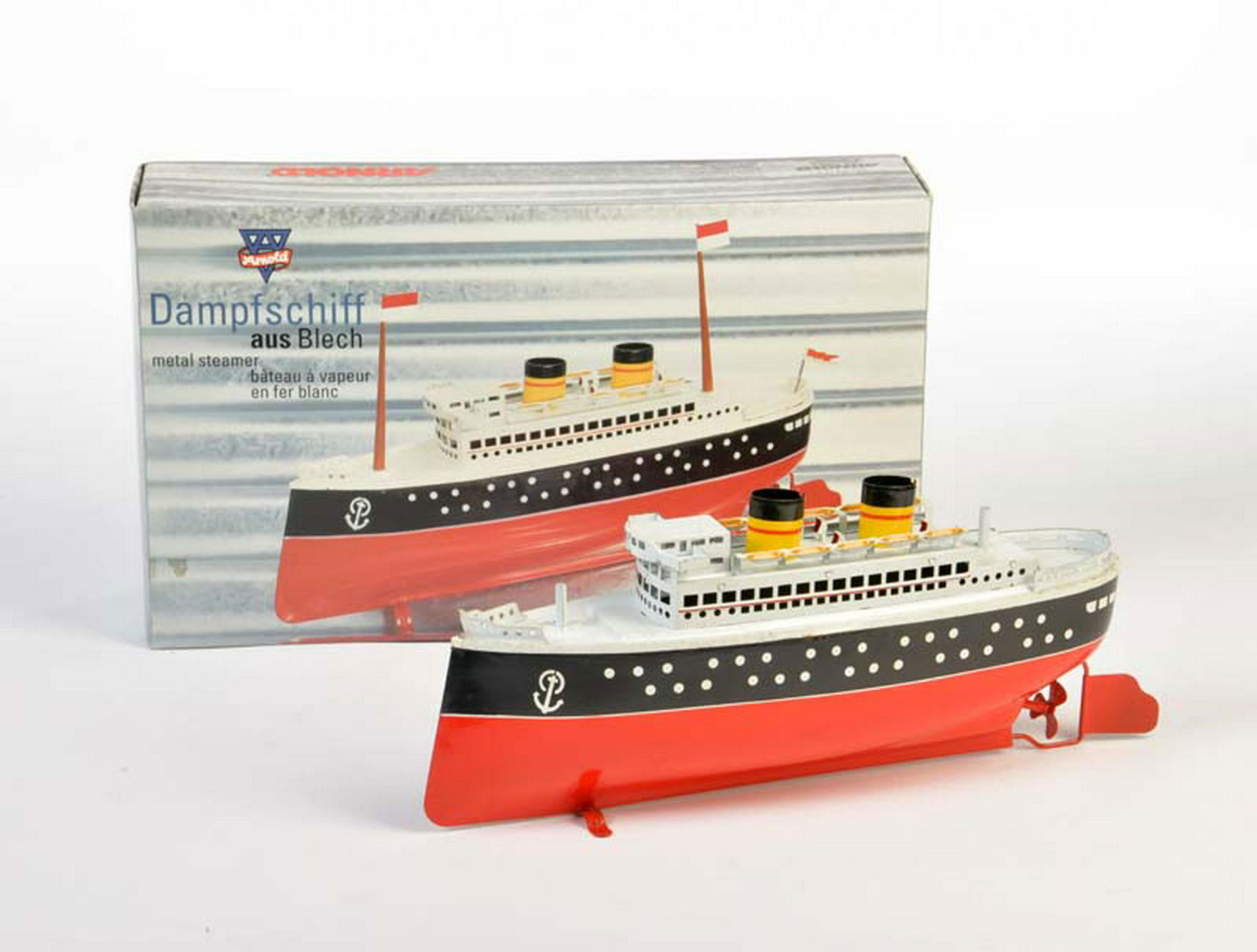 Arnold, Dampfschiff 87001: Arnold, Steamer 87001, tin, cw ok, box C 1 (replica), C 1-3