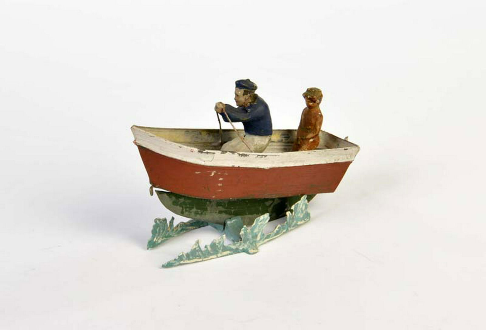 Kleines Ruderboot: Little Rowing Boat, tin, without mechanism, paint d.