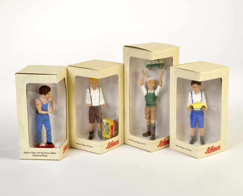 Schuco, 4x Junge mit Piccolo (VW Kaefer, T 1 Bus + (1 of 1)