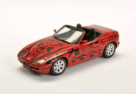 Minichamps, BMW Z1 1991 A.R. Penck Art Car: Minichamps, BMW Z1 1991 A.R. Penck Art Car, 1:18, box C 1-, C 1