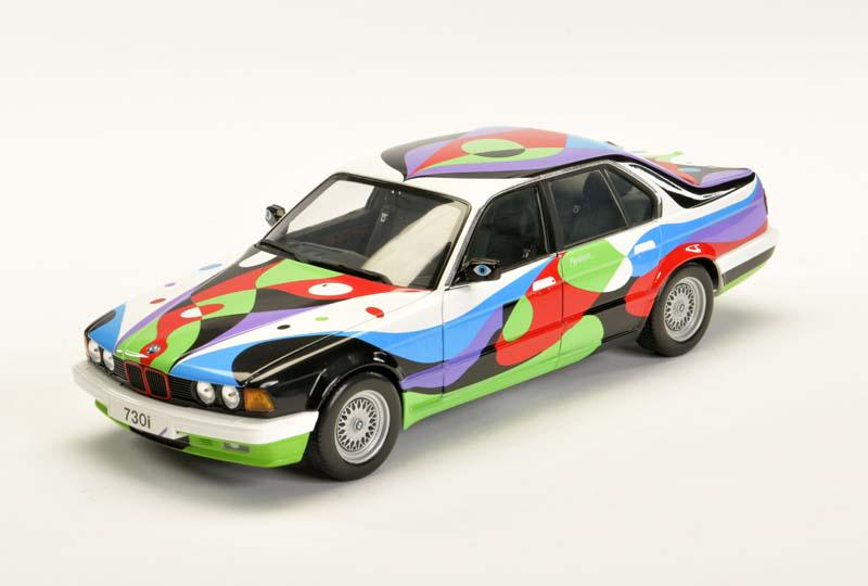 Minichamps, BMW 7 Cesar Manrique Art Car: Minichamps, BMW 7 Cesar Manrique Art Car, 1:18, box C 1-, C 1
