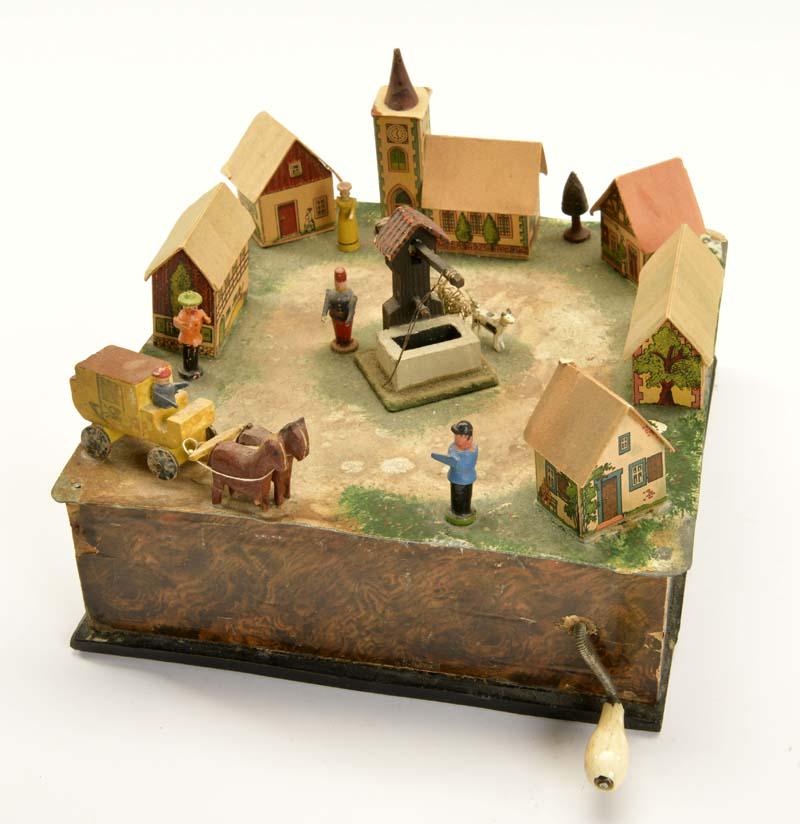 Erzgebirge, Dorf Szene mit Spieluhr (1 of 2)