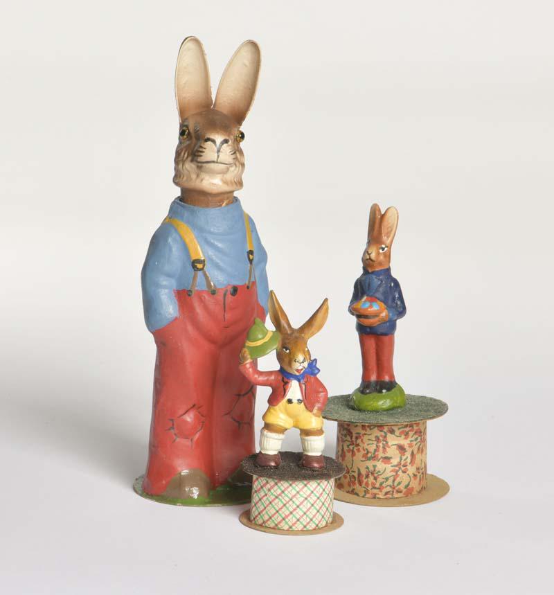Erzgebirge, 3 Osterhasen als Candy Container (1 of 1)