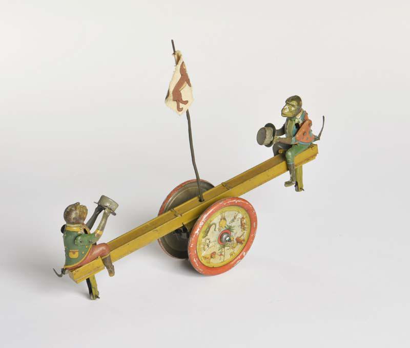 Distler, Affen auf Wippe: Distler, Monkeys on Rocker, Germany pw, tin, cw ok, min. paint d., nice original condition