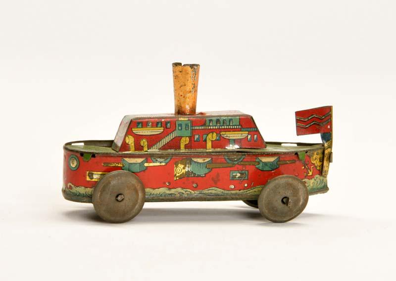 KK, Penny Toy Kriegsschiff: KK, Penny Toy Battle Ship, Japan, tin, min. paint d.
