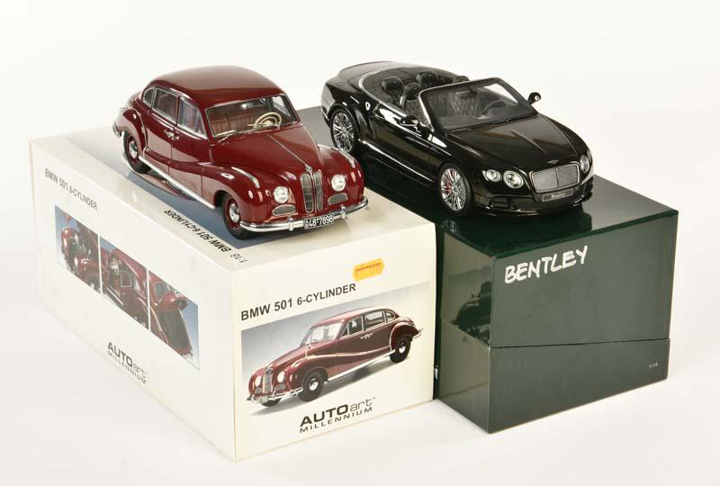 Autoart + Minichamps, BMW 501 6-Cylinder + Bentley (1 of 1)