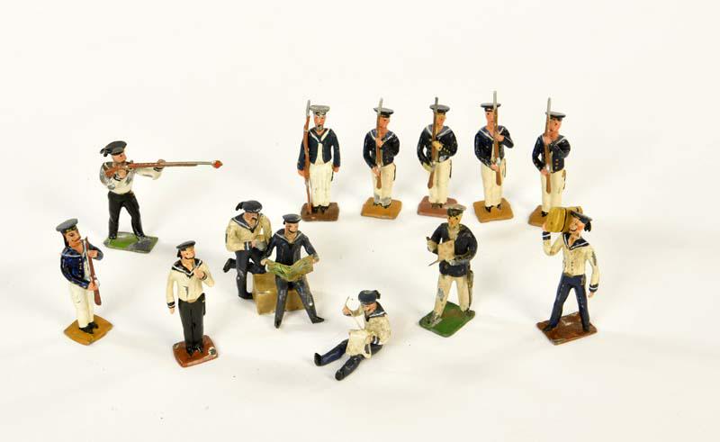 Heyde, 13 Matrosen: Heyde, 13 Sailors, min. paint d., otherwise good condition