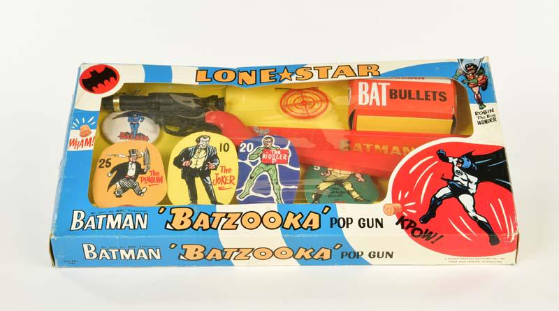Lone Star, Batman Batzooka Pop Gun 1966: Lone Star, Batman Batzooka Pop Gun 1966, England, box C 1-2, complete, C 1