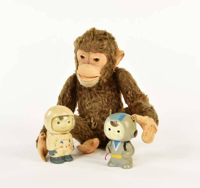 Steiff Affe + 2 Astronauten (1 of 1)