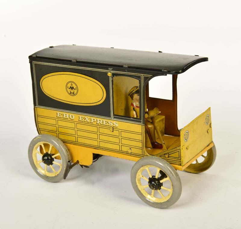 Hans Eberl, Express Lieferwagen: Hans Eberl, Express Delivery Van, Germany pw, tin, cw ok, min. paint d., left rear door + front min. refinished, otherwise very good condition, C 2+