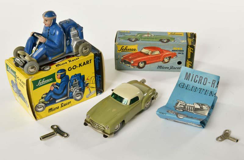 Schuco, Micro Racer Mercedes 190 SL + Go Kart (1 of 1)