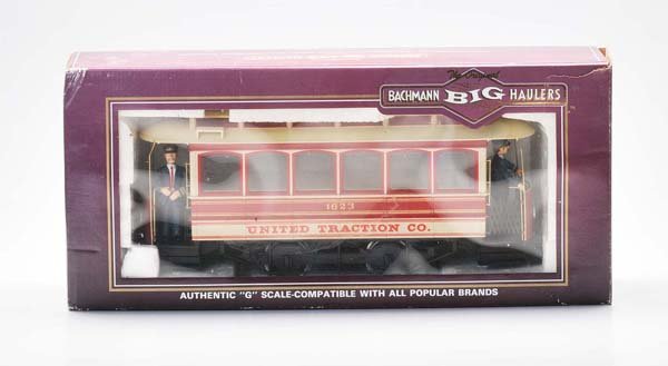 LGB: LGB, Bachmann Big Tram, W.-Germany, mixed material, original box condition 1-2, condition 1, Deutsche Beschreibung: LGB, Bachmann Big Straßenbahn, W.-Germany, Gemischtbauweise, Okt Z 1-2, Z 1, (2809