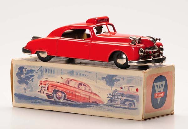 Arnold: Arnold. Candidat Fire Engine. W.-Germany. 26cm. friction ok. original box condition 1-2. condition 1- Deutsche Beschreibung: Arnold. Candidat Feuerwehr. W.-Germany. 26cm. Friktion ok. Okt Z 1-2. Z 1-