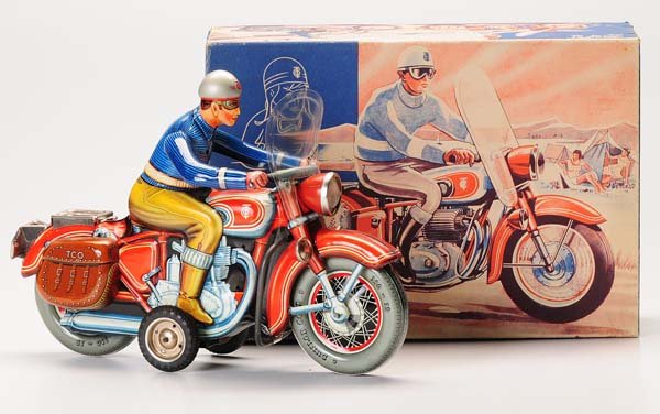 Tipp&Co: Tipp&Co. big motorcycle. W.-Germany. friction ok. original box in perfect condition. perfect condition Deutsche Beschreibung: Tipp&Co. großes Motorrad. W.-Germany. 29cm. Friktion ok. Okt im perfekten