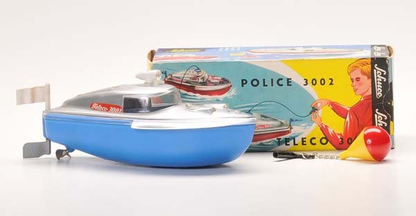 Schuco: Schuco. Teleco 3003. W.-Germany. 19cm. windup ok. plastic. original box condition 1. condition 1 Deutsche Beschreibung: Schuco. Teleco 3003. W.-Germany. 19cm. Uhrwerk ok. Kunststoff. Okt Z 1. Z 1