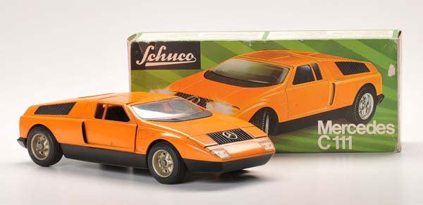 Schuco: Schuco. Mercedes C 111. W.-Germany. plastic. battery drive ok. with lighting. original box condition 1-. condition 1-. Deutsche Beschreibung: Schuco. Mercedes C 111. W.-Germany. 32 cm. Kunststoff. Ba