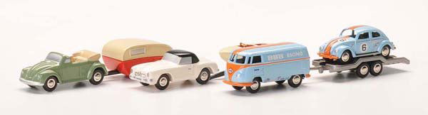 Schuco: Schuco. Convolute: 3 Piccolocars with Dropper. Germany. original box condition 1. condition 1 Deutsche Beschreibung: Schuco. Konvolut: 3 Piccolofahrzeuge mit Hänger. Germany. Okt Z 1. Z 1