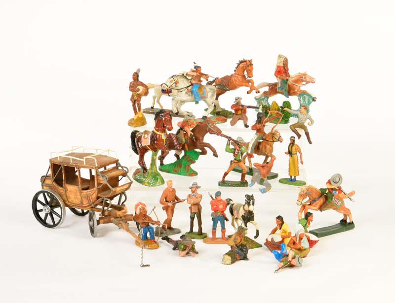 Elastolin u.a., Konvolut Wild West Figuren (1 of 1)