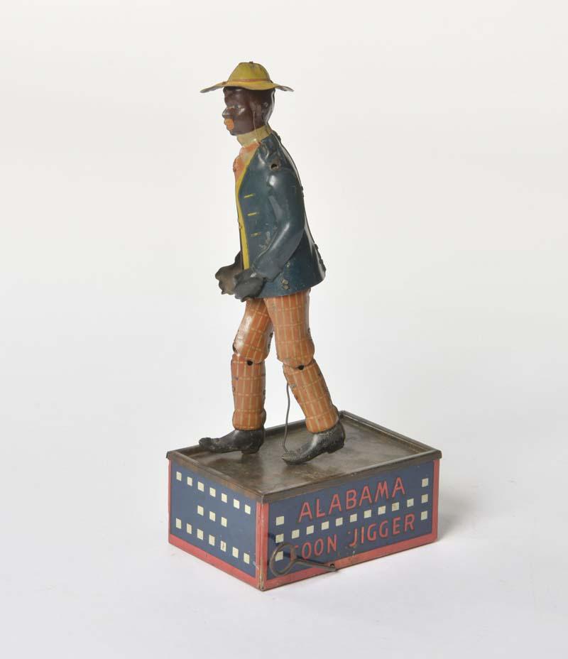 Strauss, Alabama Coon Jigger: Strauss, Alabama Coon Jigger, USA, tin, cw defective, paint d., connection rod replaced, otherwise good condition