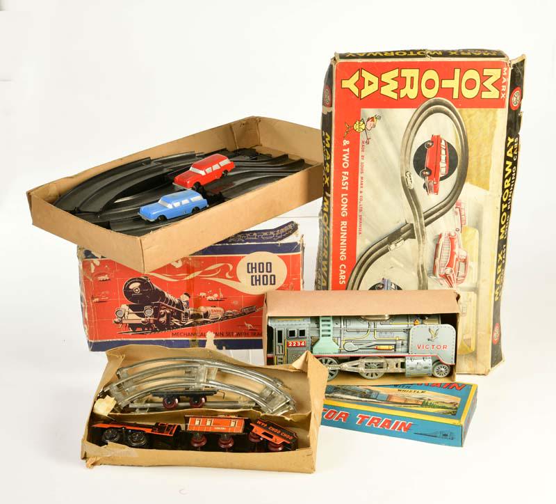 Marx Motorway, Victor Train + Chod Chod Train Set: Marx Motorway, Victor Train + Chod Chod Train Set, Great Britain a.o., box C 1-2, C 1-2