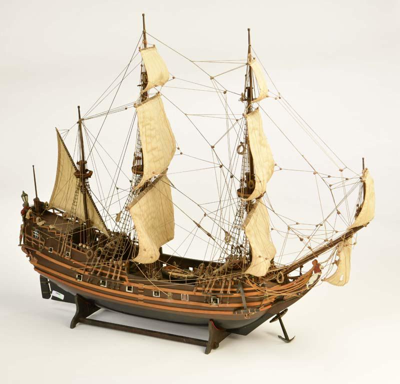 Kogge, Holzmodell: Cog, Wooden Model, min. dusty, otherwise good condition, no shipping