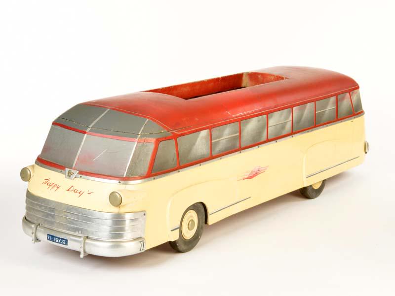 Bus "Happy Day" Standmodell: Bus "Happy Day", wood, very heavy, no shipping