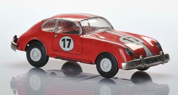 Porsche: Joustra, Porsche 356 Rallye, France, tin, friction defective, condition 2-3 Joustra, Porsche 356 Rallye, France, 22cm, Blech, Friktion defekt, Z 2-3