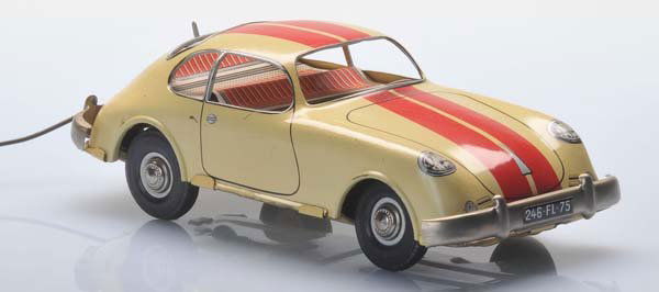 Porsche: Joustra, Rallye Porsche, France, tin, windup and functions ok, condition 2- Joustra, Rallye Porsche, France, 21cm, Blech, Uhrwerk und Funktionen ok, Z 2-