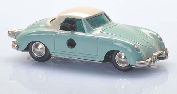 Porsche: Nutz/Schuco, Microracer Porsche, W.-Germany, 11cm, tin, windup ok, condition 1 Nutz/Schuco, Microracer Porsche, W.-Germany, 11cm, Blech, Uhrwerk ok, Z 1
