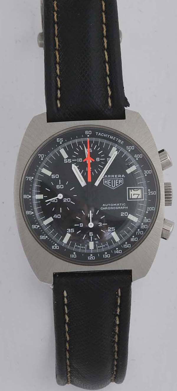 Porsche: Heuer, Carrera Chronograph, diameter 35mm, very good condition Heuer, Carrera Chronograph, Durchmesser 35mm, sehr guter Zustand