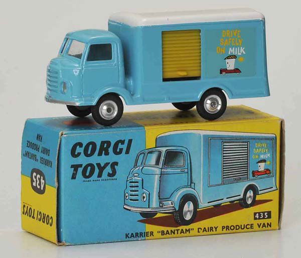 Corgi Toys: English Description: Corgi Toys, Karrier 'Bantam' Van (435), England, 1:43, diecast, original box condition 1, condition 1, Deutsche Beschreibung: Corgi Toys, Karrier 'Bantam' Van (435), England, 1:4
