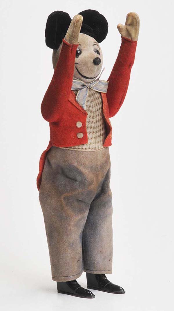 Schuco: English Description: Schuco, Gymnastico Mouse, Germany prewar, 26cm, windup ok, with sample sign, very rare, condition 1 Deutsche Beschreibung: Schuco, Gymnastico Maus, Germany VK, 26cm, Uhrwerk ok, m