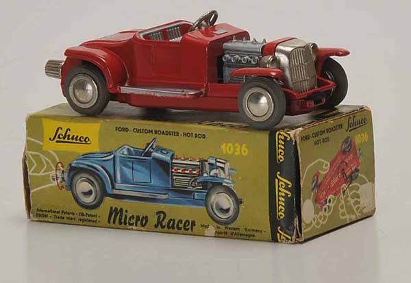 Schuco: English Description: Schuco, Microracer 'Hot Rod', W.-Germany, diecast, windup ok, original box condition 1-2, condition 1, Deutsche Beschreibung: Schuco, Microracer 'Hot Rod', W.-Germany, 9,5 cm, Dru