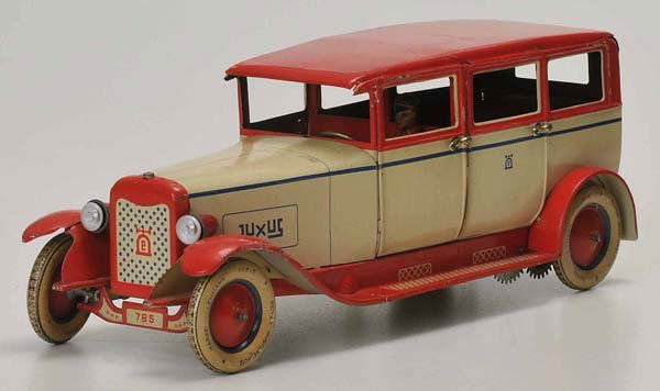 Lehmann: English Description: Lehmann, Car Luxus, Germany prewar, 33cm, tin, windup ok, minimal paint damage, very good original condition Deutsche Beschreibung: Lehmann, Auto Luxus, Germany VK, 33cm, Blech,