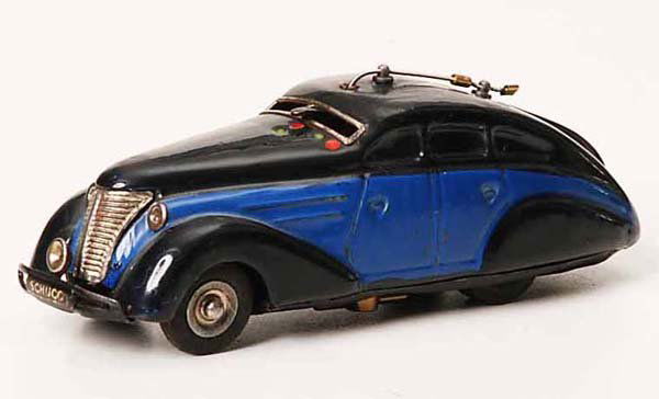 Schuco: English Description: Schuco, Radio Car 5000, Germany prewar, 14,5cm, tin, windup ok, functions ok, minimal paint damage, condition 1-2 Deutsche Beschreibung: Schuco, Radio Auto 5000, Germany VK, 14,5