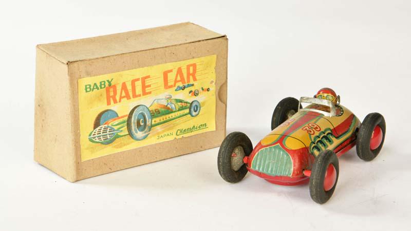 Baby Rennwagen: Baby, Racing Car, Japan, tin, friction ok, box, C 1-2