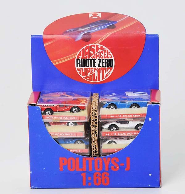 Politoys: 20 Racing Cars, 1:66, diecast, original box condition 1, condition1 Deutsche Beschreibung: 20 Rennwagen, 1:66, Druckguss, Okt Z 1, Z 1, (2686)