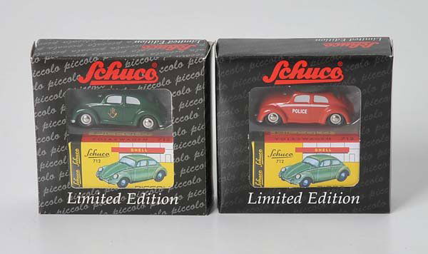 Convolute: Convolute Model Cars Schuco Piccolo, VW Kaefer, original box condition 1, condition 1, Deutsche Beschreibung: Konvolut Schuco Piccolo, VW Käfer: Luxemburger Post (1999), Luxemburger Polizei (2000), l