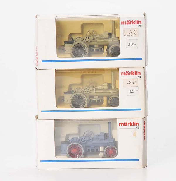 Marklin: Marklin, 3x Lokomobiles, W.-Germany, H0, original box, Deutsche Beschreibung: Märklin, 3x Lokomobile, W.-Germany, H0, Okt, (2743)