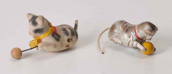 Koehler: Köhler and others, 2 Cats, US Z. Germany, 11-13cm, 1 windup defect, Köhler Cat condition 1-2 / condition 3- Deutsche Beschreibung: Köhler und andere, 2 Katzen, US Z. Germany, 11-13cm, 1 Uhrwerk def