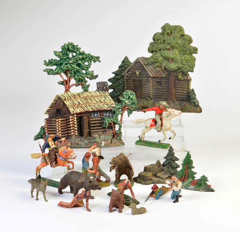 Lineol, Elastolin, Wild West Figuren, Haeuser u.a. (1 of 1)