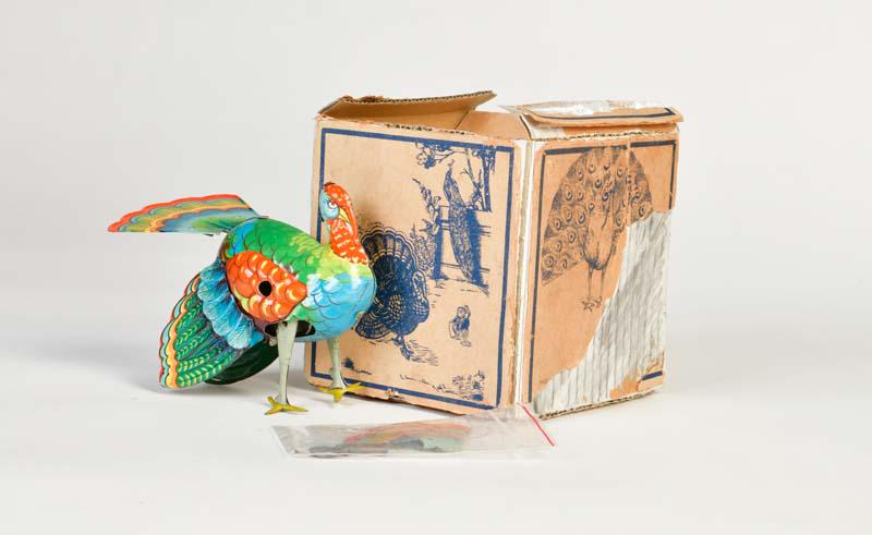 B & S, Truthahn: B & S, Turkey, W.-Germany, tin, cw ok, box restored, one wing loose, please inspect
