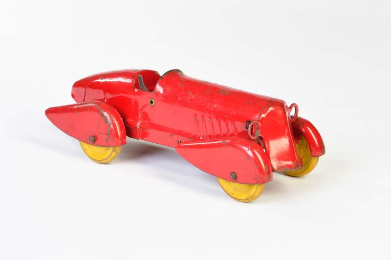 Rennwagen: Racing car, USA, tin, paint d., without drive, C 2-3