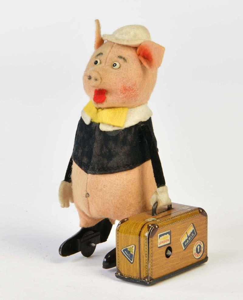 Schuco, Schweinchen mit Koffer (1 of 2)