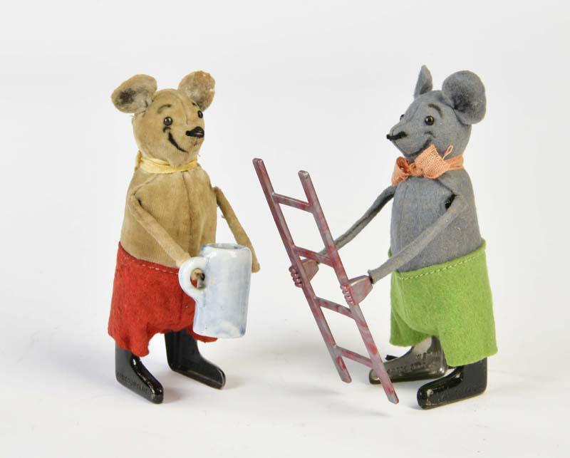Schuco, Maus mit Leiter + Maus mit Krug (1 of 2)